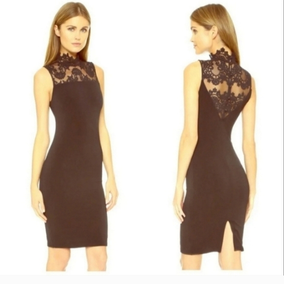 Alice + Olivia Lace Mock Neck Sleeveless Dress Size 6. - Picture 3 of 11